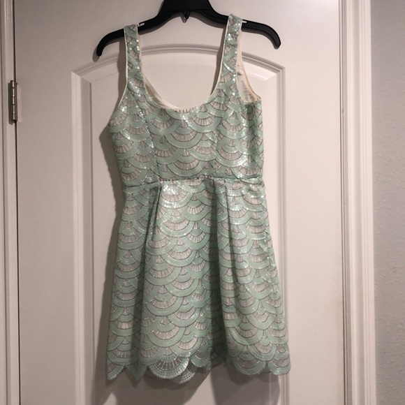 Bebe Sequin Scallop Dress - Picture 2 of 5